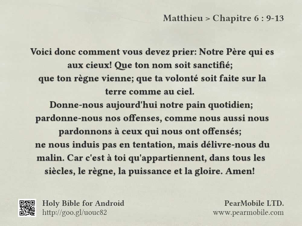 Matthieu, Chapitre 6:9-13